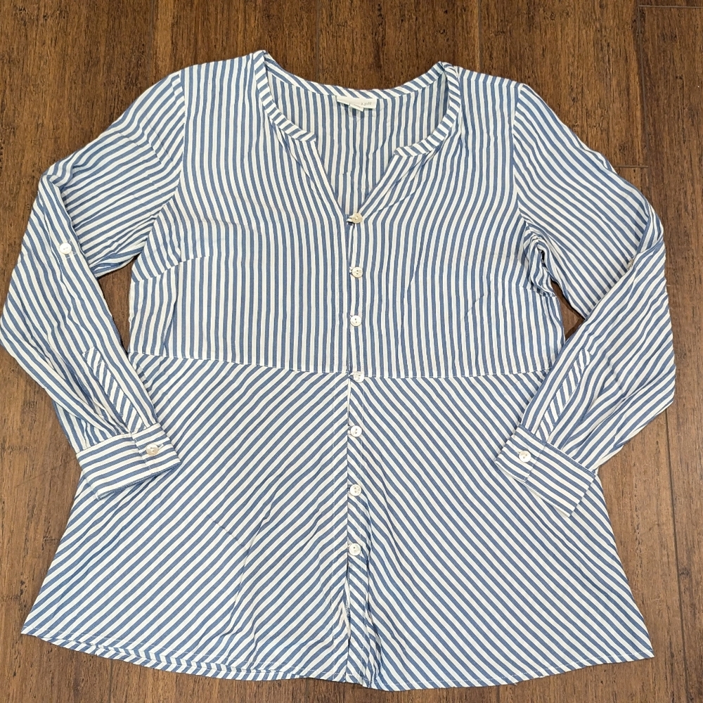 J. Jill striped Button up Blouse Size XS